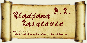 Mlađana Kasalović vizit kartica